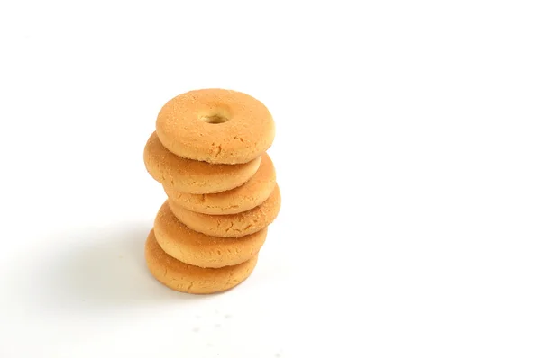 Biscoitos sobre fundo branco — Fotografia de Stock