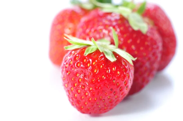 Three strawberries — Stock Photo, Image