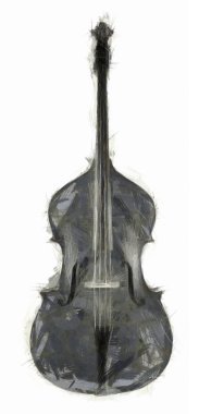 Double Bass Drawing