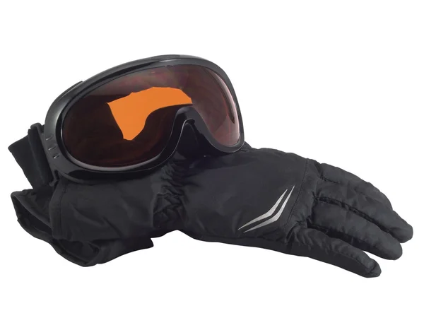 Ski glasses and gloves — Stock Photo, Image
