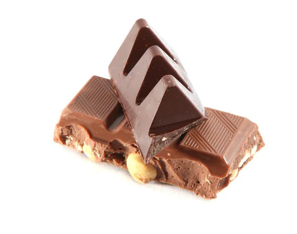 Schokoladenstücke — Stockfoto