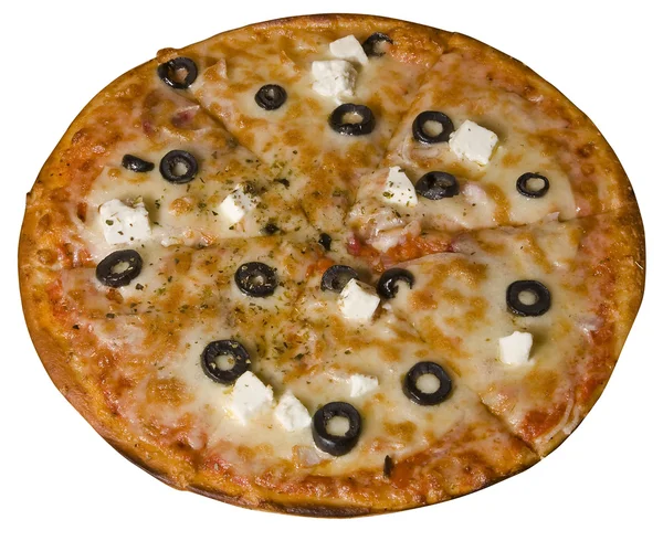 stock image Pizza on the white