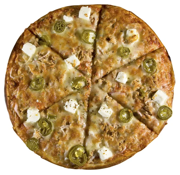 Pizza sul bianco — Foto Stock