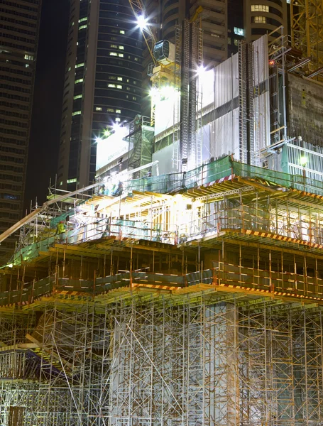 Construcción nocturna — Foto de Stock
