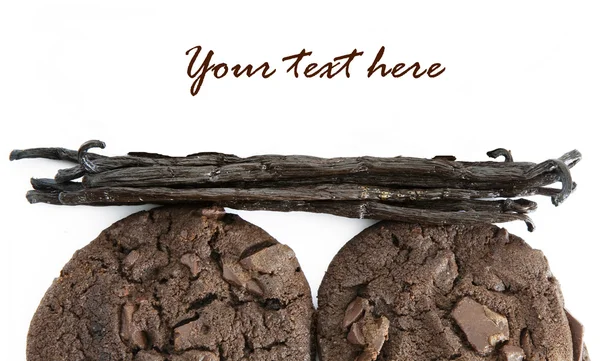 Csokoládé cookie-vanília — Stock Fotó