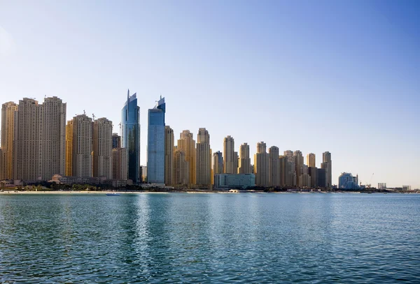 Pláž v Dubaji. panoramatický pohled. — Stock fotografie