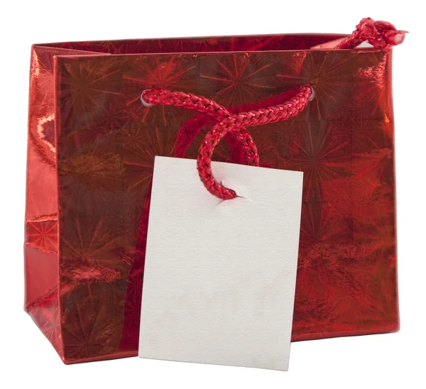 Gift bag isolated on the white background — Stock Photo, Image