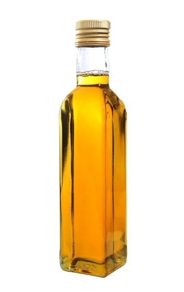 白い背景で隔離されたオリーブ オイルのボトル — ストック写真