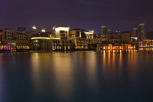 Cidade à noite, Dubai — Fotografia de Stock