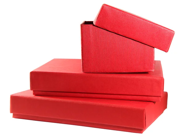 Red boxes for present — Stock Photo, Image