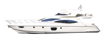 Yacht isolated on the white background clipart