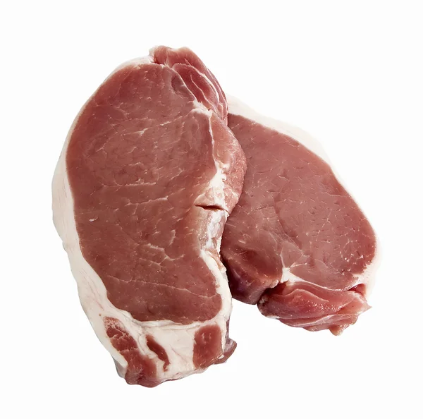 Dois bifes de carne crua — Fotografia de Stock
