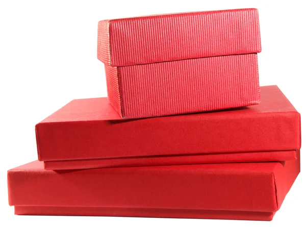 Gift red boxes — Stock Photo, Image