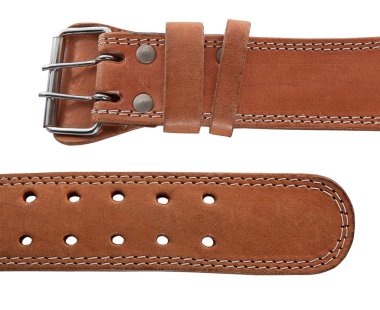 Brown leather belt clipart