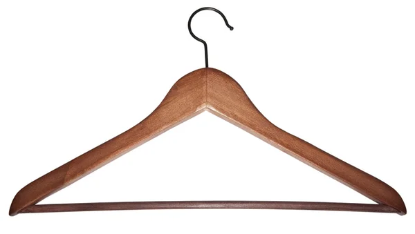 Hanger from dark wood — Zdjęcie stockowe