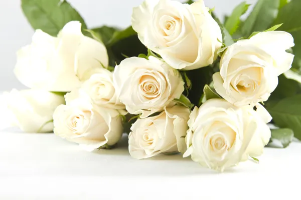 Bund weißer Rosen — Stockfoto