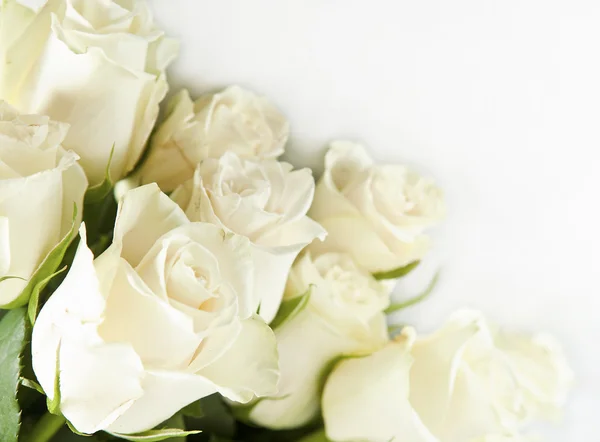 Fehér Rózsa csokor — Stock Fotó