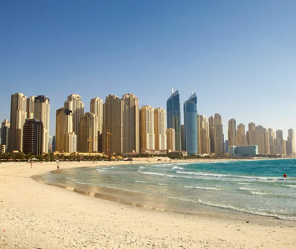 Παραλία στο Ντουμπάι. πανοραμική θέα. — Φωτογραφία Αρχείου