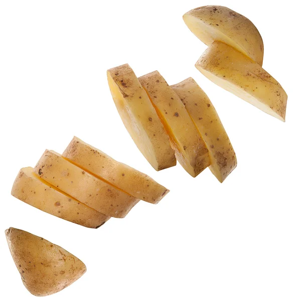 Aardappel geïsoleerd op de witte — Stockfoto