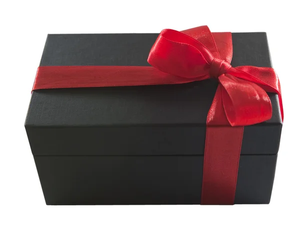 Caja de regalo con lazo rojo —  Fotos de Stock