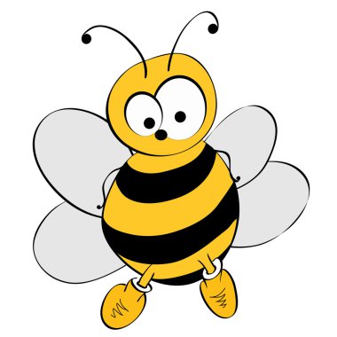 Bee. Vector illustration. clipart