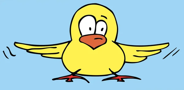 Vtipný pták kreslený — Stockový vektor