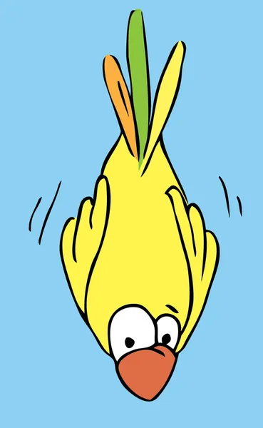 Dibujos animados divertido pájaro — Vector de stock