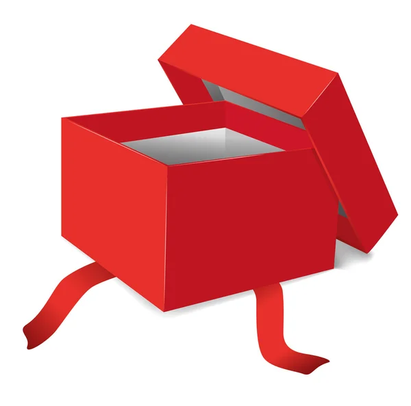 Ilustración de vectores de caja de regalo abierta — Vector de stock