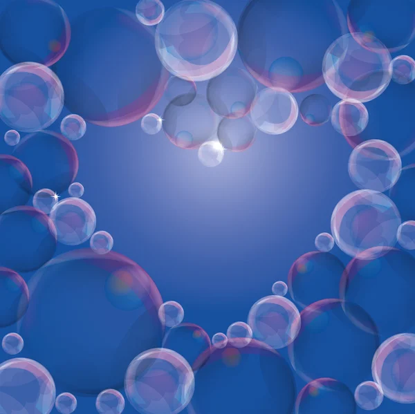 Cuore di bolle. Sfondo astratto — Vettoriale Stock