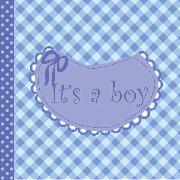 Baby-Ankunftsankündigung für Jungen — Stockvektor