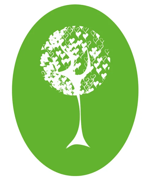 Πράσινο δέντρο στάμπο — Διανυσματικό Αρχείο