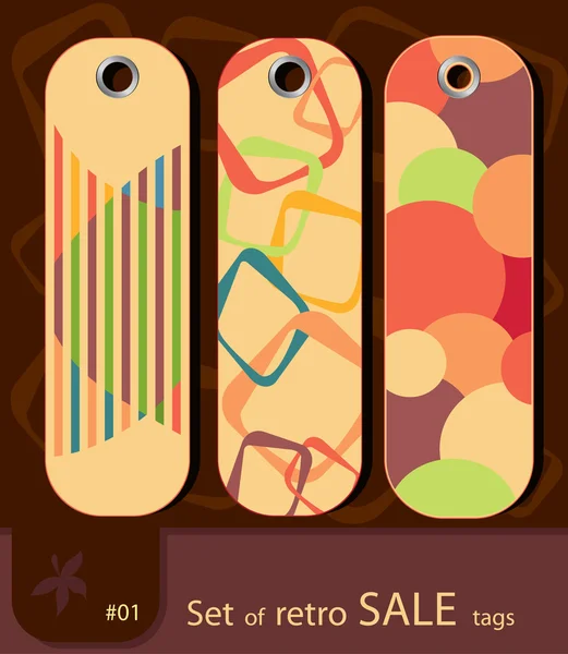 Set of retro sale tags — Stock Vector