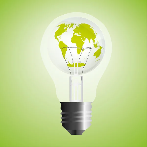 Illustration abstraite de l'ampoule écologique — Image vectorielle