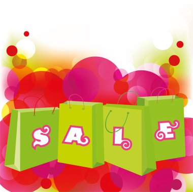 Sale shopping bags. EPS10 clipart