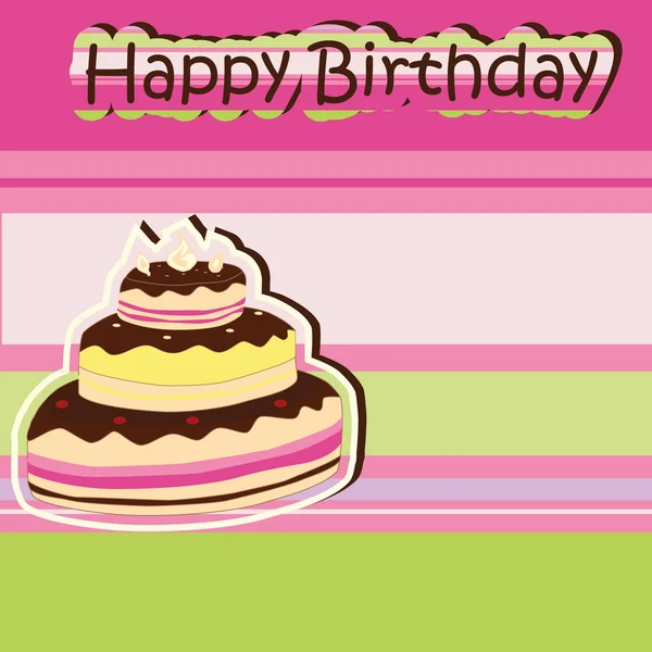 Greeting card with birthday — Stock Vector