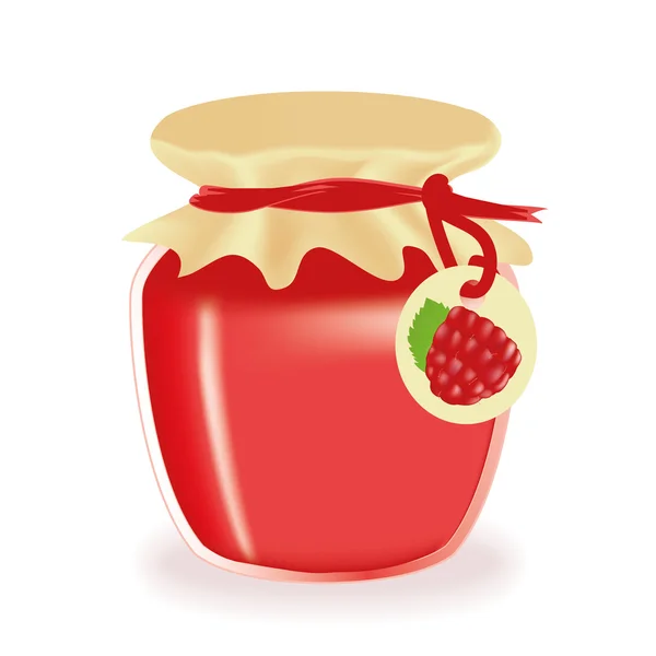 罐被隔绝的树莓果酱 — 图库矢量图片