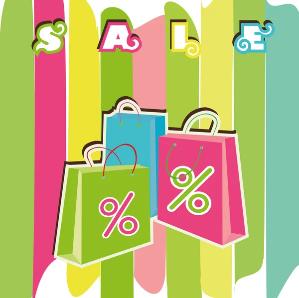 Sale shopping bags. EPS10 — Stock Vector