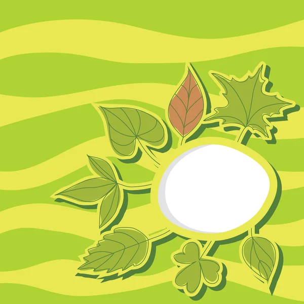 Verano hojas fondo ilustración — Vector de stock