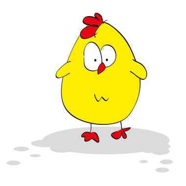 Cute chicken. Vector illustration. clipart