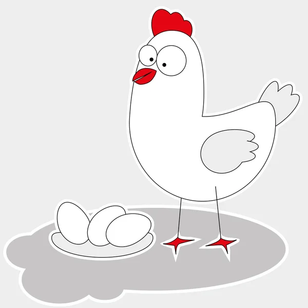 Kurczak z jaj. — Wektor stockowy