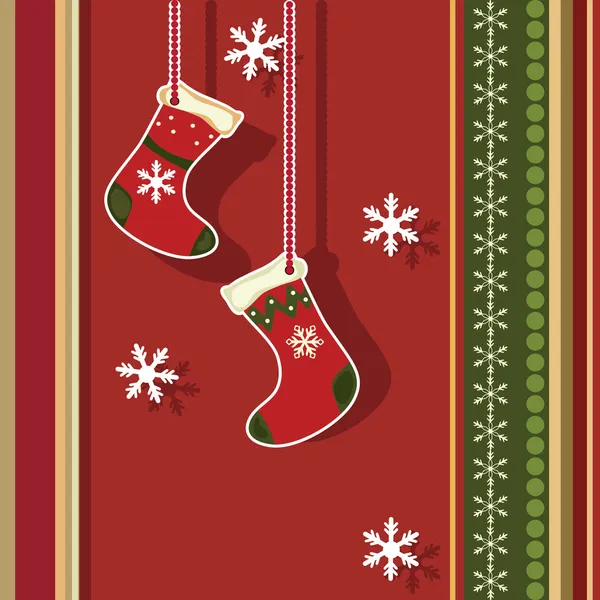 圣诞贺卡和礼品盒 — 图库矢量图片