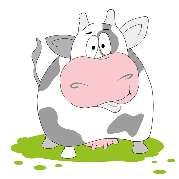 Cow. Funny vector illustartion — Stock Vector