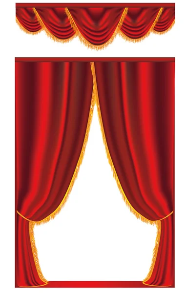 Vetor cortina vermelha —  Vetores de Stock