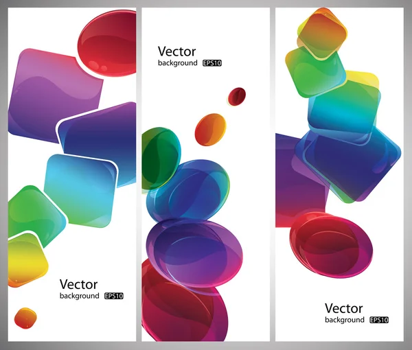 Set van abstracte moderne stijlenset banner. — Stockvector