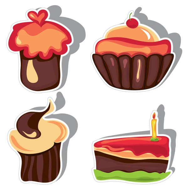 Choklad cupcake — Stock vektor