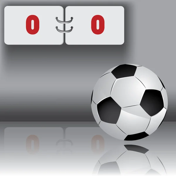 Pelota de fútbol con panel — Vector de stock
