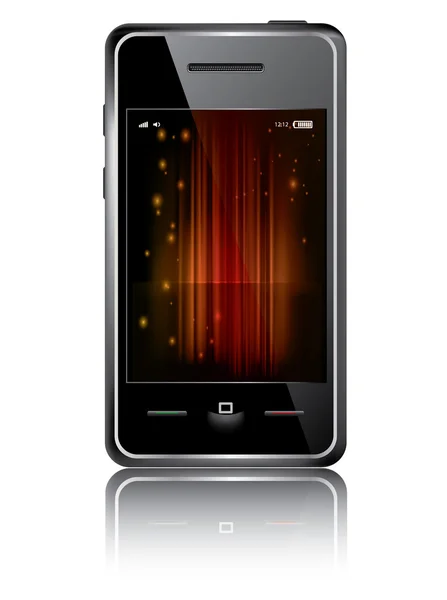 Smartphone de pantalla táctil vectorial — Vector de stock