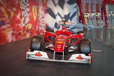 ABU DHABI, UAE - AUGUST 3: F1 Red Bull Racing car on display in clipart