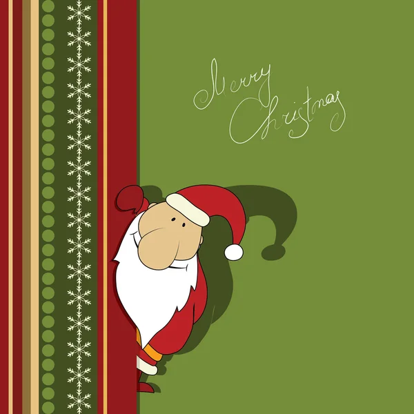 Illustrazione di Natale con Babbo Natale — Vettoriale Stock