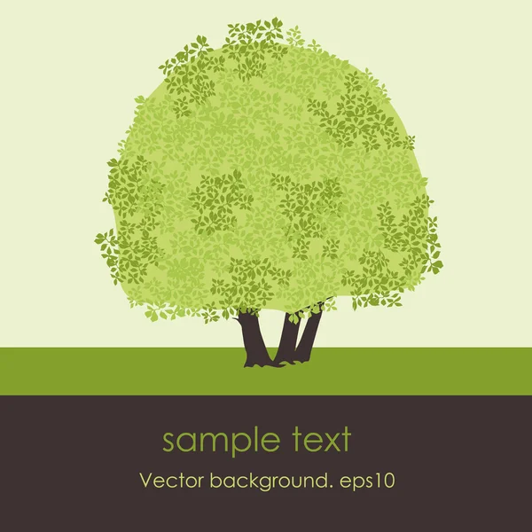 Árvore vetorial estilizada abstrata — Vetor de Stock